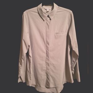 Athleta Sage Striped Stretchy Button Up Blouse